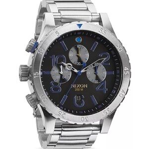 Nixon Silver and Black Smartwatch with Sleek Design